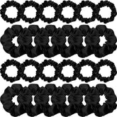 WILLBOND satin hair scrunchies 24-piece pack in silky finish for elegant looks.