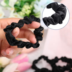 WILLBOND black satin hair tie securing a ponytail for all-day hold.