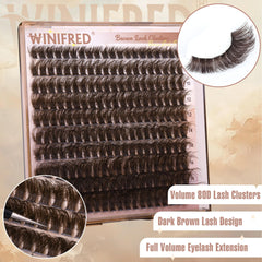 Winifred brown lash clusters 10mm for subtle drama and easy at-home application.