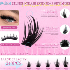 Winifred manga lash clusters in 10-18mm length for daily looks