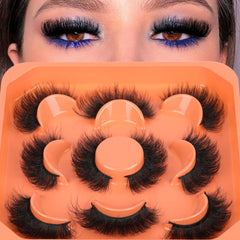 Winifred mink lashes 3D full volume 18mm on eye, bold yet natural look.