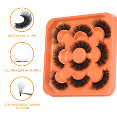 Winifred mink lashes cat-eye look with longer outer corners for lift.