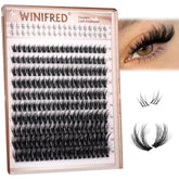 Winifred wispy lash clusters with bottom lashes for natural balance and subtle drama.