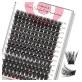 WINKGIGGLE cluster lashes wispy D curl for natural, voluminous look and simple DIY wear.