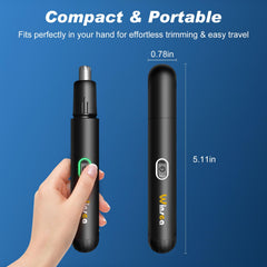 Winsea nose hair trimmer 360-degree rotation head enables thorough trimming.