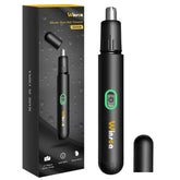 Winsea nose hair trimmer front closeup shows precise blades for safe trimming.