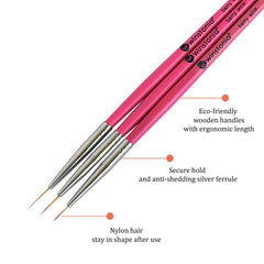 Winstonia Berry Wine fine tip brush for ultra-thin strokes.