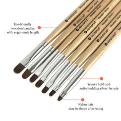 Winstonia clean-up brush demonstrates residue removal around the cuticles