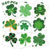 Winthrop glitter shamrock tattoos 240-pack for festive fun