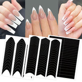 Guía de uñas francesas Winthrop de 36 hojas para definir bordes con precisión.