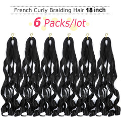 WIPPORYA loose wave braiding hair 18 inch pre-stretched for smooth braids