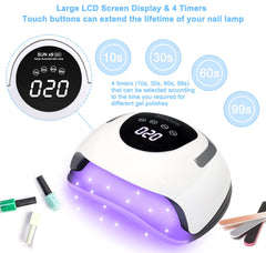 Painless curing mode on Wisdompark lamp protects tender skin.