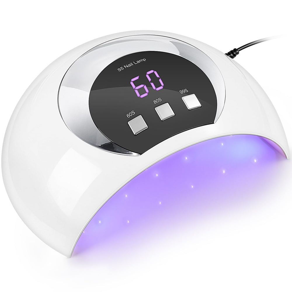 Wisdompark UV LED Nail Lamp front view highlighting compact home-use design.