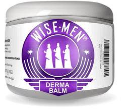 Wise Men Derma Relief Balm en frasco, hidratación suave para piel sensible.