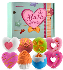 Witwar Bombas de Baño Corazon Disenio perfuman y coloran el agua