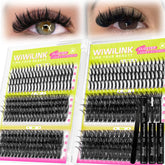 WiWiLINK lash clusters kit box with components for DIY extensions.