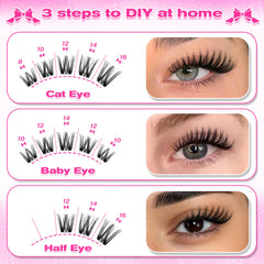 wiwoseo Flora Lash Clusters volume boost for eye-opening effect