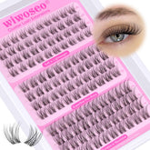 wiwoseo natural lash clusters 10-14mm cat-eye look for bold days