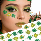 WIWUFUE St Patrick's Day gems for face and body add green and gold sparkle