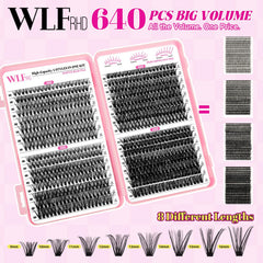 WLFRHD WLF Lash Clusters Kit remover bottle supporting residue-free removal.