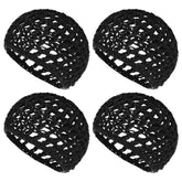 WLLHYF 4-pack crochet hair nets cap provides comfortable head coverage for curls.