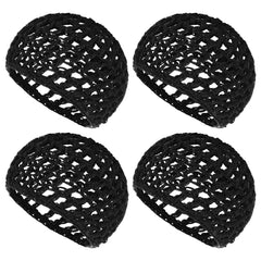 WLLHYF 4-pack crochet hair nets cap provides comfortable head coverage for curls.