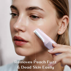 WLU Dermaplane Razor blades replacement shows quick swap for ongoing exfoliation.