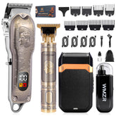 WMZR professional hair clipper set with ergonomic grip for precise home grooming.