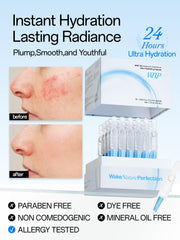 WNP Ultra Hydrating Serum being applied for smooth, makeup-ready skin.