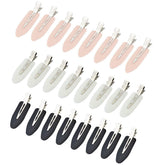 Wobe 24-piece no-bend hair clip set in white keeps hair secure without crease.