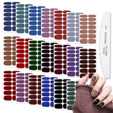 WOKOTO tiras autoadhesivas para uñas, 20 hojas, acabado brillante.