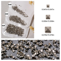 WOKOTO pyramid studs assortment pack displayed ready for DIY crafts