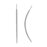 WOLAYI G23 titanium threadless taper curved 18G for safe curved insertion.