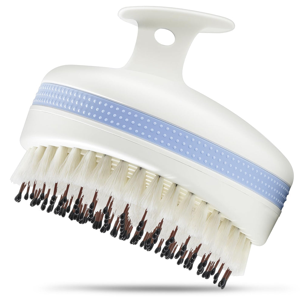 Wonsagain scalp massager with double-layer bristles for gentle scalp stimulation