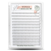 WONSIS lash clusters 240pcs 0.07mm C curl 8-12mm lightweight natural look