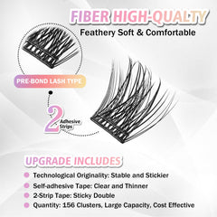 Close-up of pre-glued lash strip applying smoothly without glue