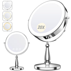 WOOCICA vanity mirror with lights shown on a makeup desk in a bright setup for daily routines