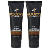 Woody's 2-in-1 beard conditioner bottle pour for easy application and hydration.