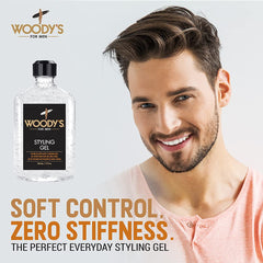 Woody's Styling Gel: sostén ligero para peinados con movimiento.