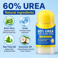 Worked In 60% Urea Stick quick absorption on dry skin.