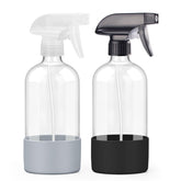 Worldgsb glass spray bottle 16oz with silicone sleeve for protection
