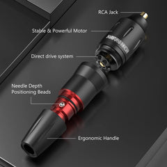 Wormhole Tattoo Pen-Machine setup for precise shading and lining