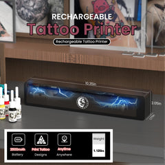 Wormhole Tattoo stencil printer app setup for easy design upload and sizing