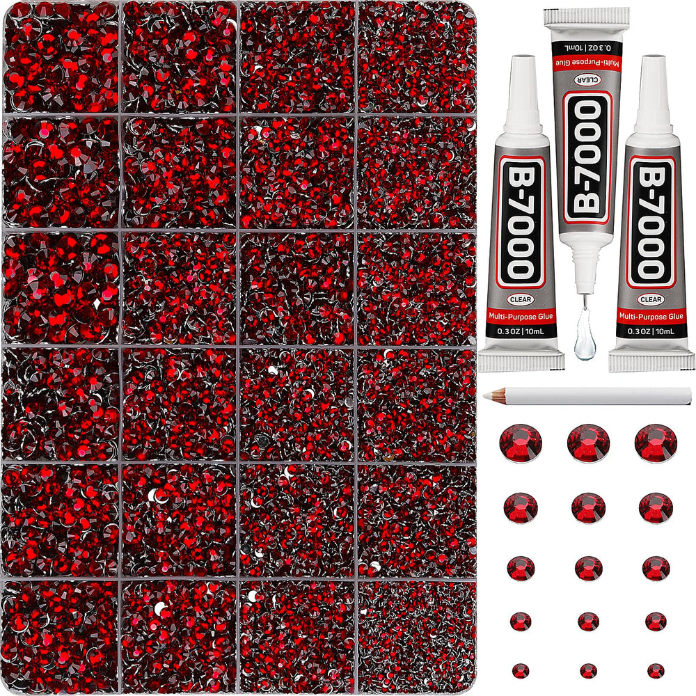 Worthofbest burgundy rhinestones for sparkling crafts and nails.