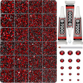 Worthofbest burgundy rhinestones for sparkling crafts and nails.