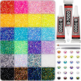 Worthofbest 33000-pcs rhinestones for high-volume nail art and crafts.
