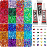 Worthofbest 33000-pcs rhinestones mega pack for nails and crafts.