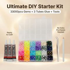 Worthofbest 3mm flatback AB rhinestones for precise detailing.