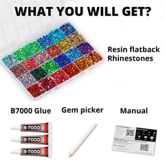 Worthofbest 3mm nail art gems for delicate manicures and small accents.