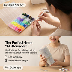 Worthofbest AB rainbow rhinestones – iridescent coating for eye-catching light reflection.